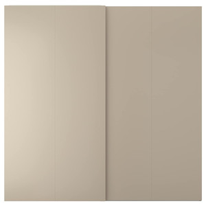 HASVIK Pair of sliding doors, beige, 200x201 cm