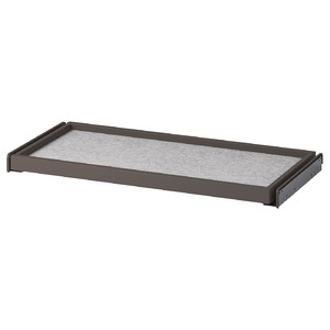 KOMPLEMENT Pull-out tray with drawer mat, dark grey/light grey, 75x35 cm