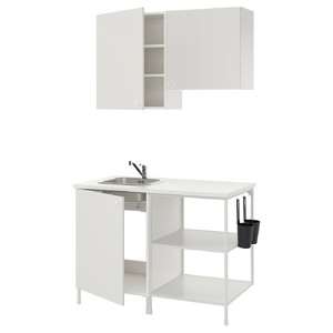 ENHET Kitchen, white, 123x63.5x222 cm