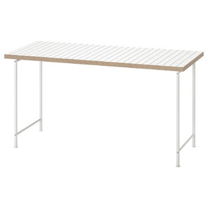 LAGKAPTEN / SPÄND Desk, white/anthracite, 140x60 cm