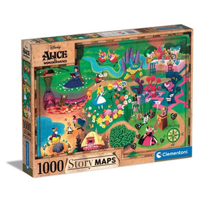 Clementoni Jigsaw Puzzle Compact Disney Maps Alice 1000pcs 10+