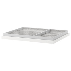 KOMPLEMENT Pull-out tray with insert, white, 75x58 cm