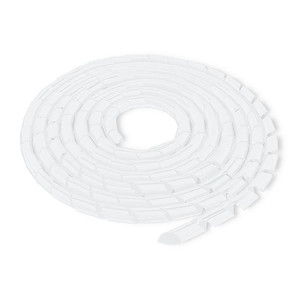 Qoltec Cable Organizer 14mm 10m, white