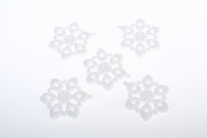 Christmas DIY Decoration Styrofoam Snowflake 8cm 5pcs