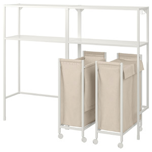 ENHET Wall storage combination, white, 160x30x129 cm