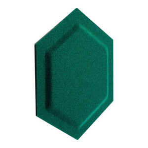 Decorative Wall Panel 30 x 26 cm, felt, hexagon, bottle green