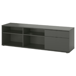 VIHALS TV bench, dark grey, 176x37x50 cm