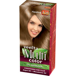 VENITA Conditioning Hair Dye Multi Color - 4.34 Hazelnut
