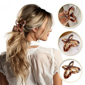 ECARLA Hair Clip Butterfly, brown