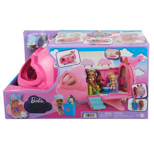 Barbie Extra Fly Jet Playset With Barbie Extra Mini Minis Doll HPF72 3+