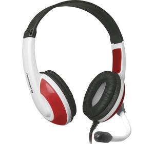Defender Gaming Headset Warhead G-120, red + white, cable 2 m