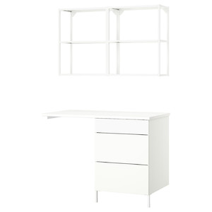 ENHET Storage combination, white, 121.5x63.5x222 cm