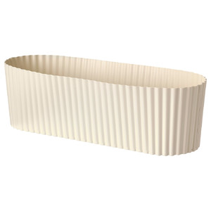 ÄPPELROS Plant pot, in/outdoor/off-white oval, 9 cm