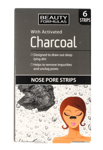 Beauty Formulas Nose Pore Strips with Activated Charcoal 6 Pack