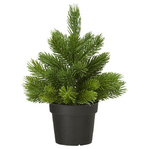 VINTERFINT Artificial potted plant, in/outdoor Christmas tree/green, 9 cm