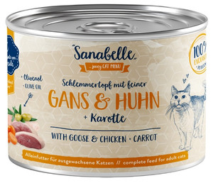Sanabelle Adult Cat Food Goose & Chicken + Carrots 180g