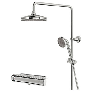 VOXNAN Shower set with thermostatic mixer, chrome-plated