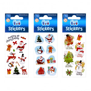 Christmas Stickers Set 6x18cm, 1 set, assorted