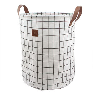 GoodHome Laundry Basket Aetna 38 x 48 cm, white/black