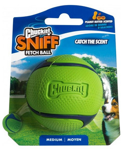 Chuckit! Sniff Fetch Ball Peanut Butter Medium Dog Ball
