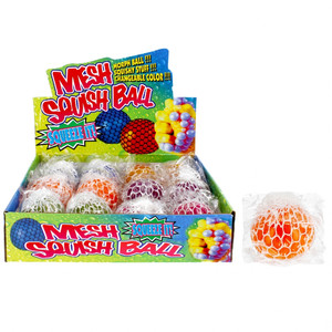 Mesh Squish Ball 1pc, assorted colours, 3+