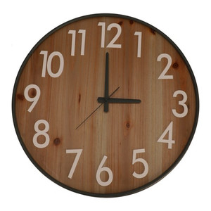 Wooden Wall Clock 50 x 50 cm, grey