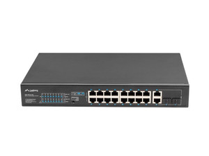 Lanberg Switch 16X 100MB POE+/2X Combo Unmanaged Rack 19" Gigabit Ethernet 250W