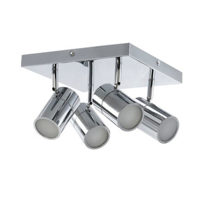 Ceiling Lamp GoodHome Tellot 4 x GU10 IP44, chrome