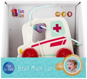 Bam Bam Bead Maze Car Ambulance 18m+