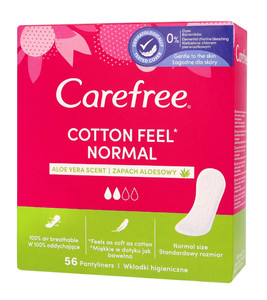 Carefree Cotton Aloe Pantyliners 56 Pack