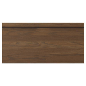 STENSTA Drawer front, dark brown ash veneer, 80x40 cm