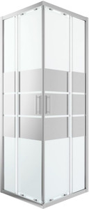 GoodHome Shower Enclosure Beloya 70x70x195cm, chrome/mirror glass