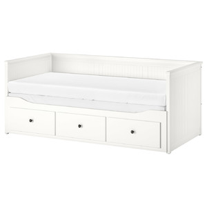 HEMNES Day-bed frame with 3 drawers, white, 80x200 cm