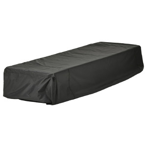 TOSTERÖ Cover for outdoor furniture, black, 206x75 cm