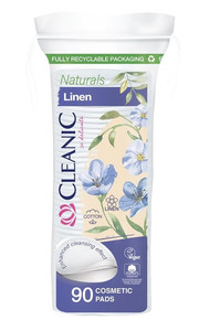 Cleanic Cosmetic Pads Naturals Linen 90-pack Vegan