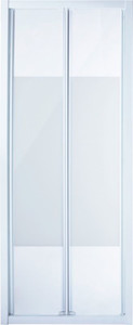 Bi-fold Shower Door Onega 90 cm, white/patterned