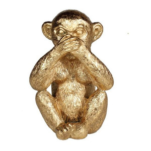 Splendid Decoration Monkey Speak 8x7.5x10 cm, gold