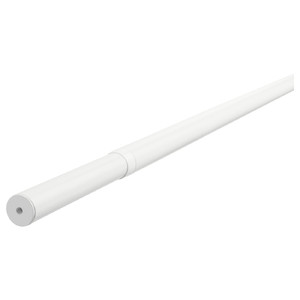 HUGAD Curtain rod, white, 210-385 cm