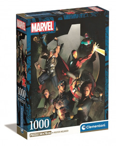 Clementoni Jigsaw Puzzle Compact Marvel The Avengers 1000pcs 10+