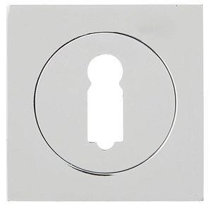 Door Escutcheon Quadro-QR, square, chrome