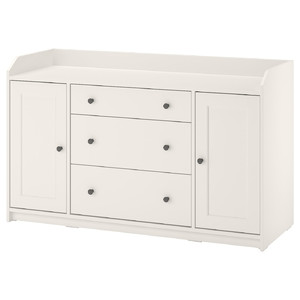 HAUGA Sideboard, white, 140x84 cm