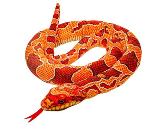 Beppe Soft Plush Toy Snake 180cm, red-orange, 0+