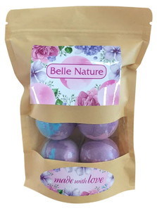 Belle Nature Fizzy Bath Bombs 6x 50g