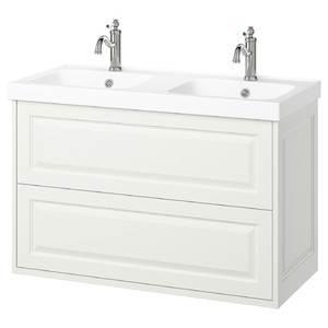 TÄNNFORSEN / ORRSJÖN Wash-stnd w drawers/wash-basin/taps, white, 102x49x69 cm