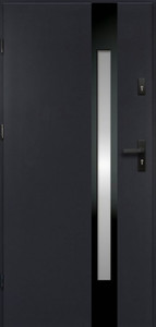 External Door O.K. Doors Temida Black P55 80, left, anthracite