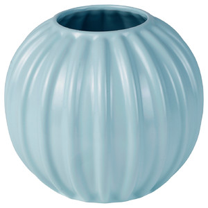 SKOGSTUNDRA Vase, light blue, 15 cm