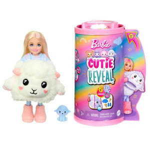 Barbie Cutie Reveal Cozy Cute Tees Chelsea Doll Plush Lamb HKR18 3+