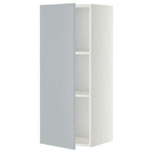 METOD Wall cabinet with shelves, white/Veddinge grey, 40x100 cm