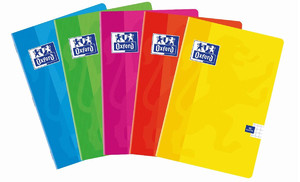 Notebook A5 32 Pages Squared Oxford Touch 10pcs, assorted colours