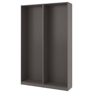 PAX 2 wardrobe frames, dark grey, 150x35x236 cm